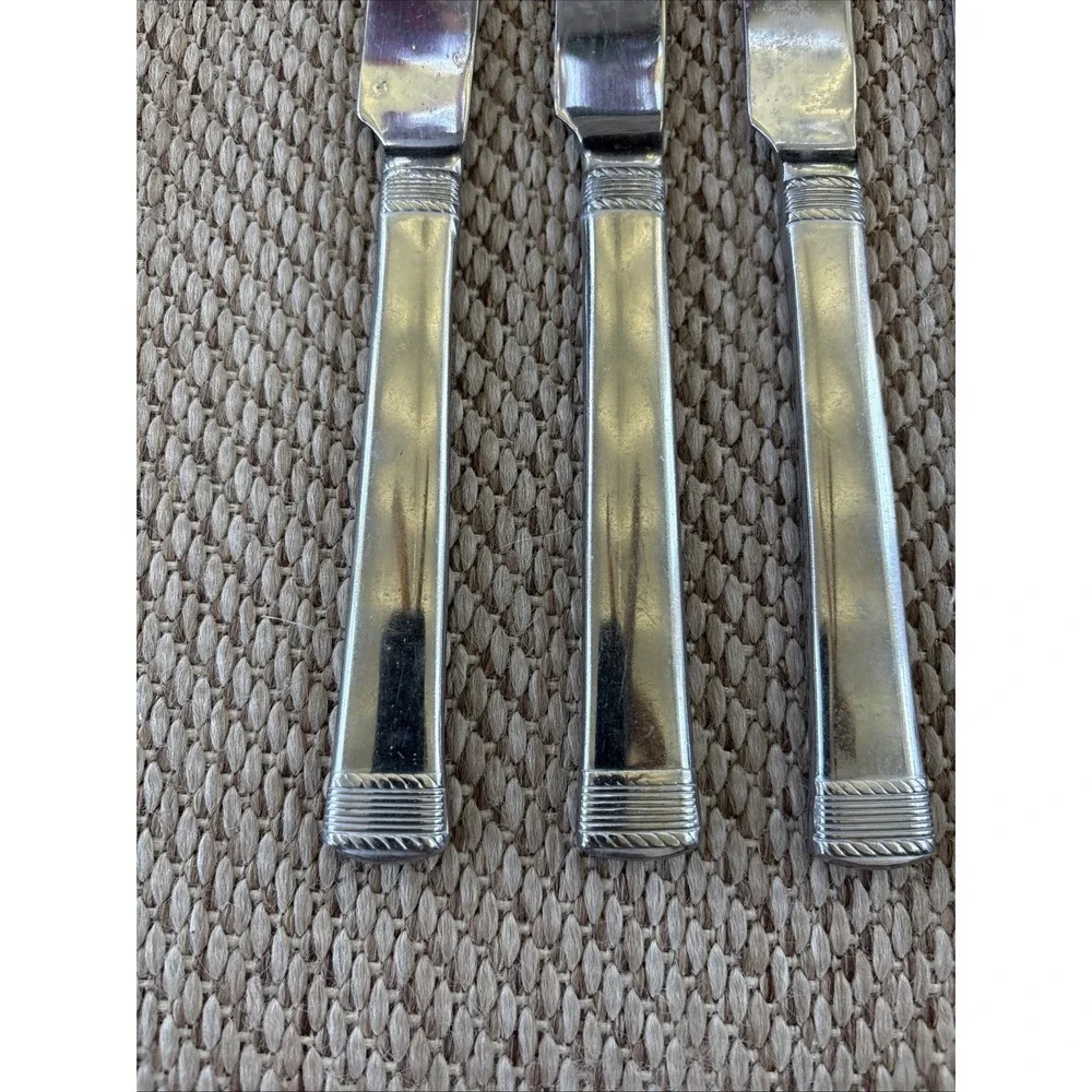 Wallace Stainless Napoli Glossy Dinner Knives Set Of 6